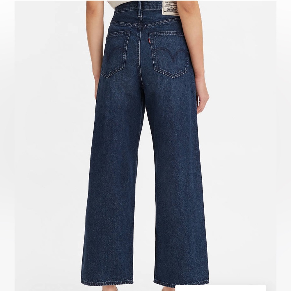 Levi's High Loose Wide Leg Jeans Sequoia Sun Dark Wash Size 28 x 27 NWT